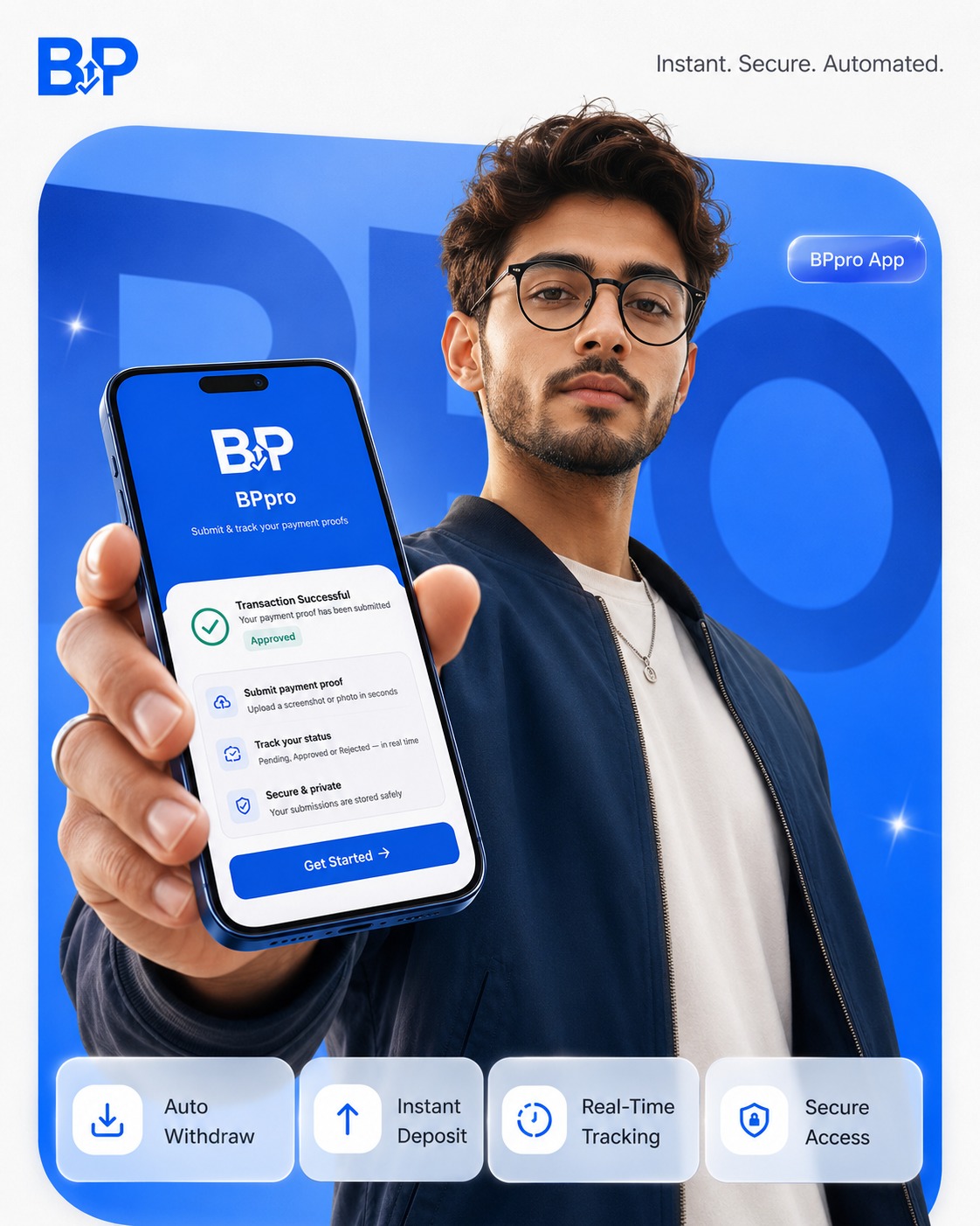 BetPro App showing deposit and payment tracking