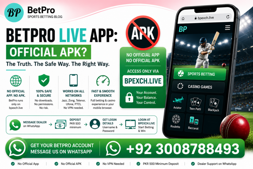 BetPro Live App official APK download for live betting 2025