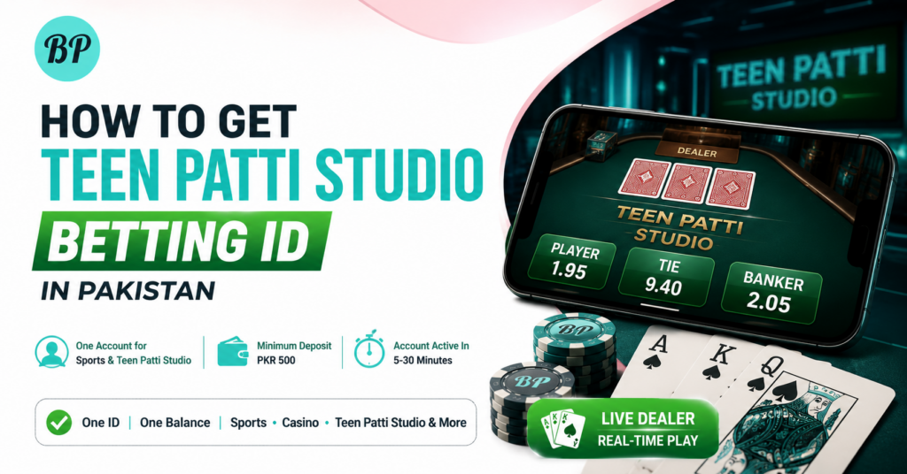 Official guide showing how to get a Teen Patti Studio betting ID in Pakistan online