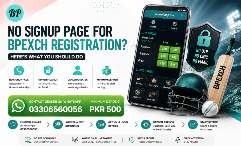 Guide showing how to complete BpExch registration when no public signup page is available